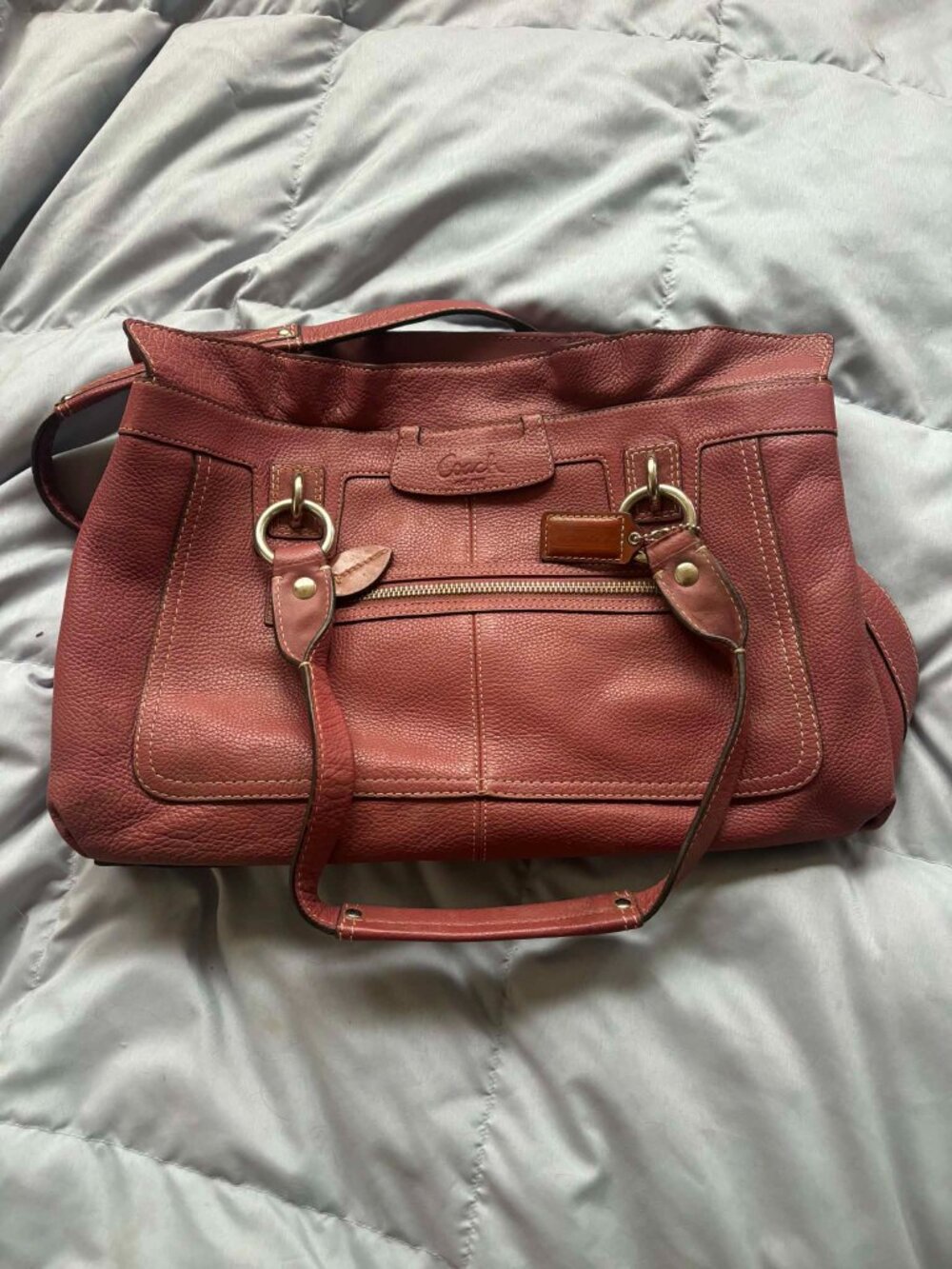 Coach Rare Plum Double Handles Shoulder Bag